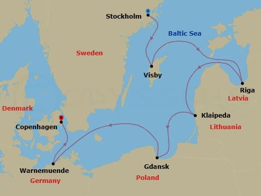 Cruise Itinerary Map