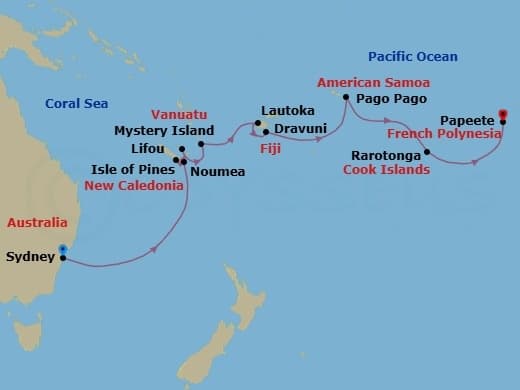 Cruise Itinerary Map