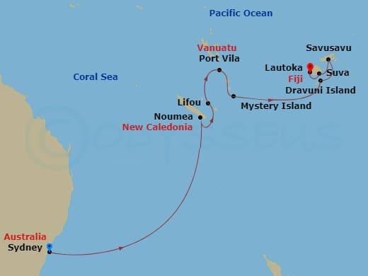 Cruise Itinerary Map