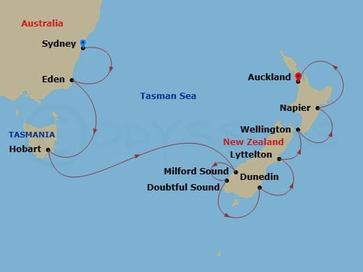 Cruise Itinerary Map
