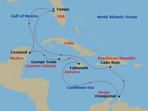 Cruise Itinerary Map