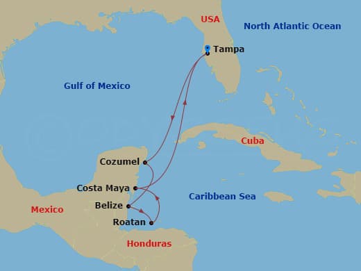Cruise Itinerary Map