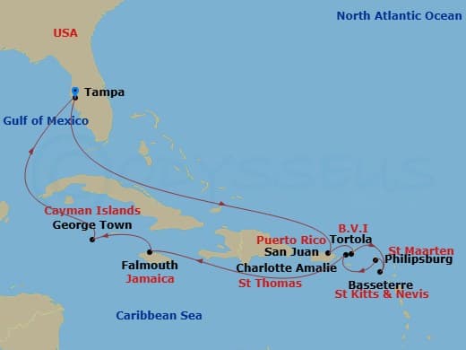 Cruise Itinerary Map