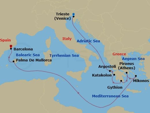 Cruise Itinerary Map