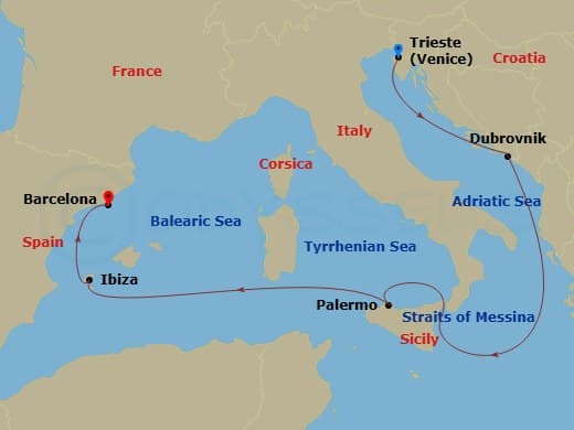 Cruise Itinerary Map