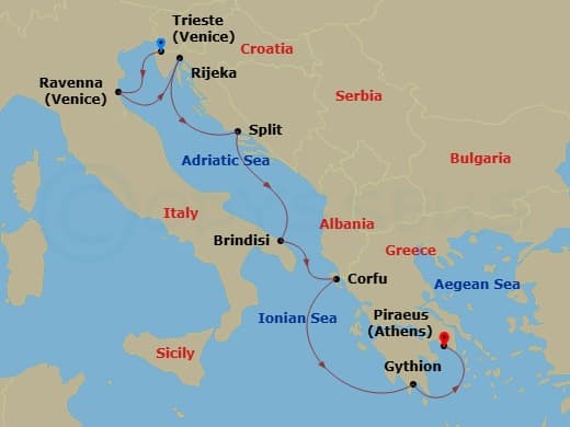 Cruise Itinerary Map