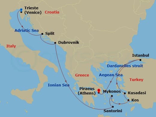 Cruise Itinerary Map