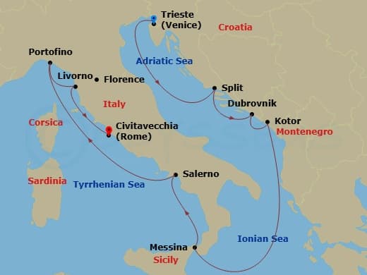 Cruise Itinerary Map