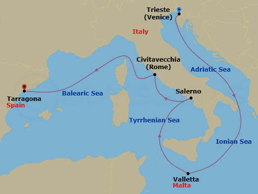 Cruise Itinerary Map