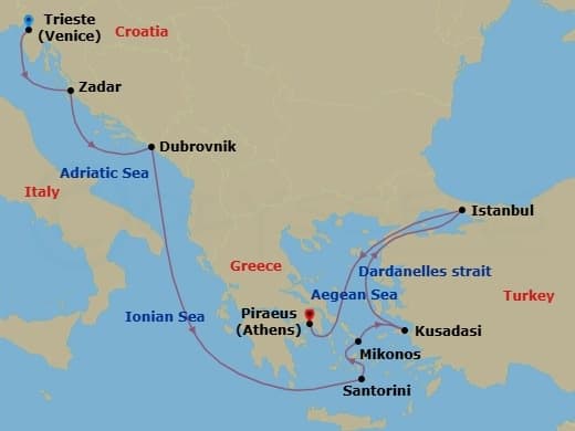 Cruise Itinerary Map