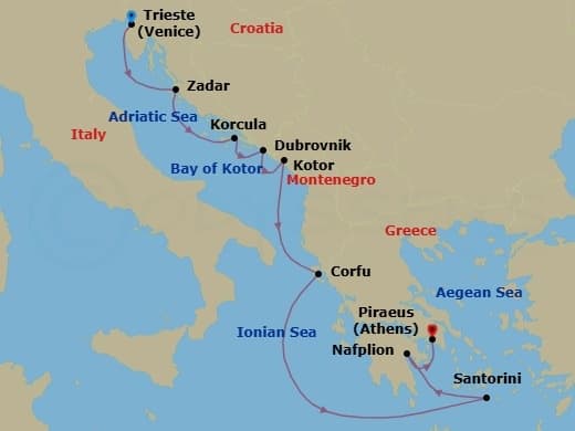 Cruise Itinerary Map
