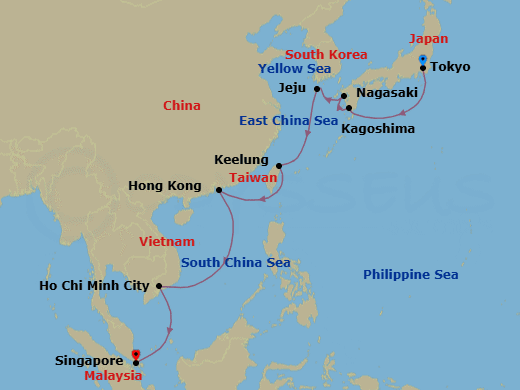 Cruise Itinerary Map