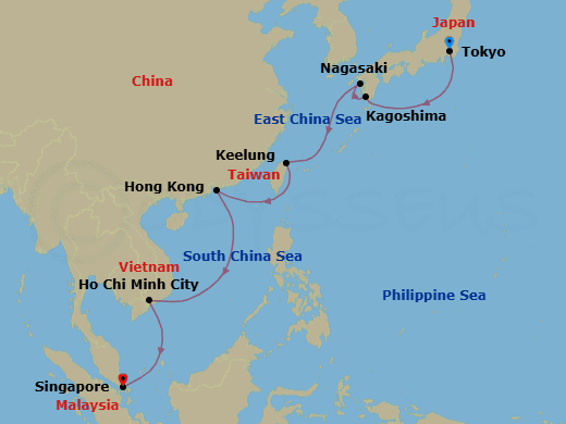 Cruise Itinerary Map