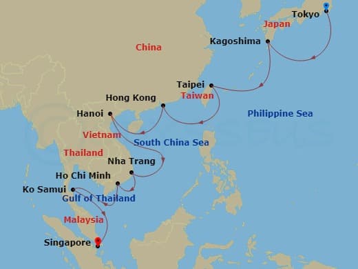 Cruise Itinerary Map