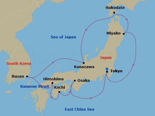 Cruise Itinerary Map