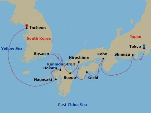 Cruise Itinerary Map