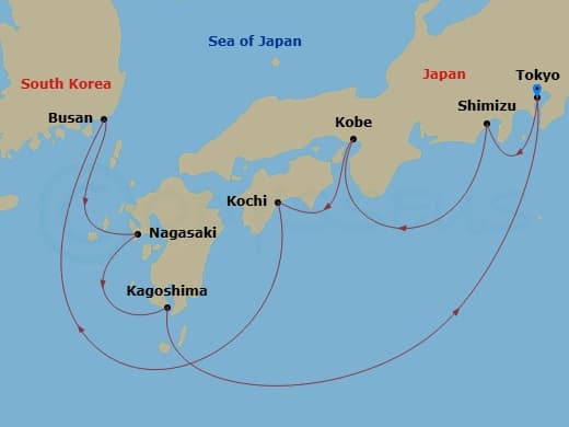 Cruise Itinerary Map