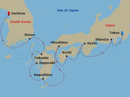 Cruise Itinerary Map