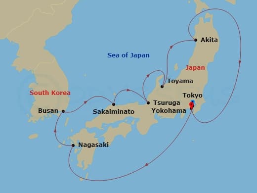 Cruise Itinerary Map