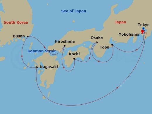 Cruise Itinerary Map