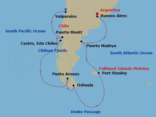 Cruise Itinerary Map