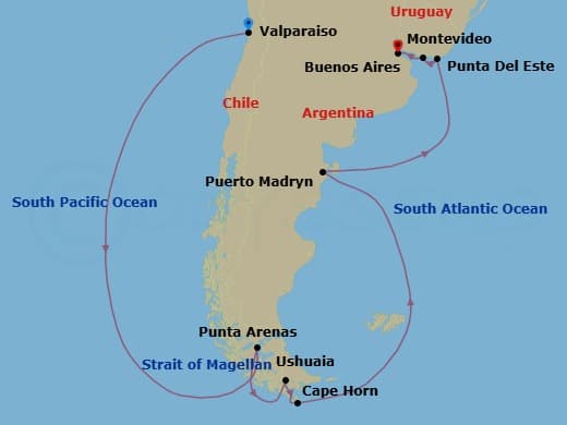 Cruise Itinerary Map