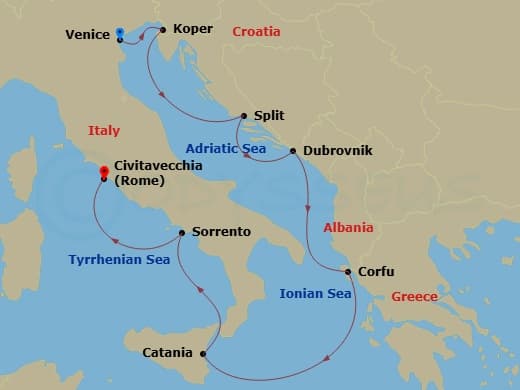 Cruise Itinerary Map