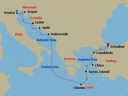 Cruise Itinerary Map