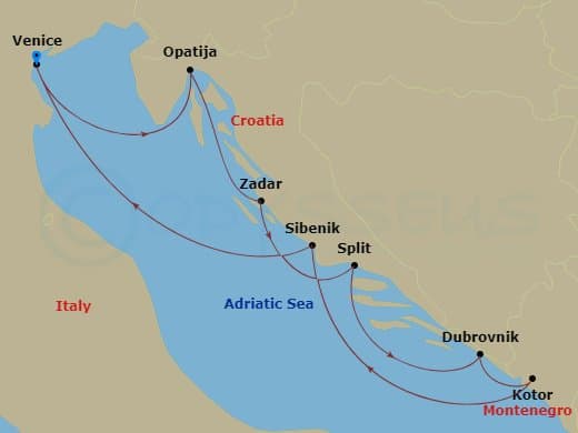 Cruise Itinerary Map