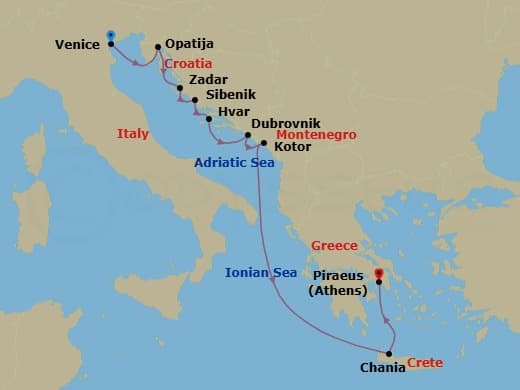 Cruise Itinerary Map