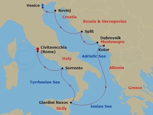 Cruise Itinerary Map