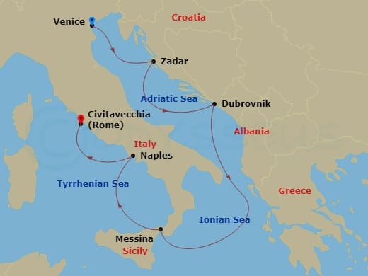Cruise Itinerary Map