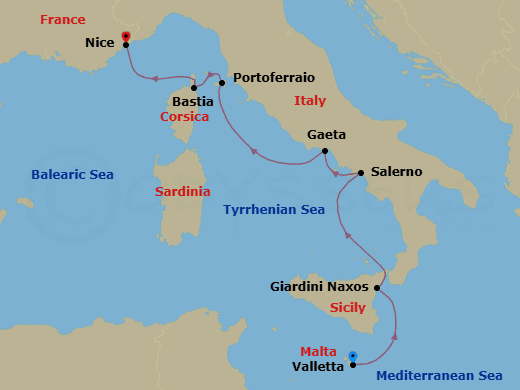 Cruise Itinerary Map