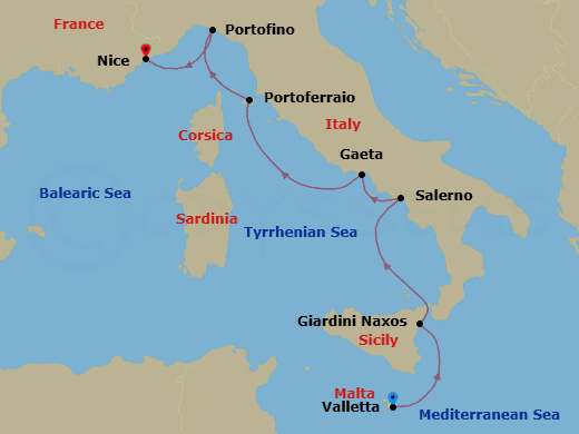 Cruise Itinerary Map