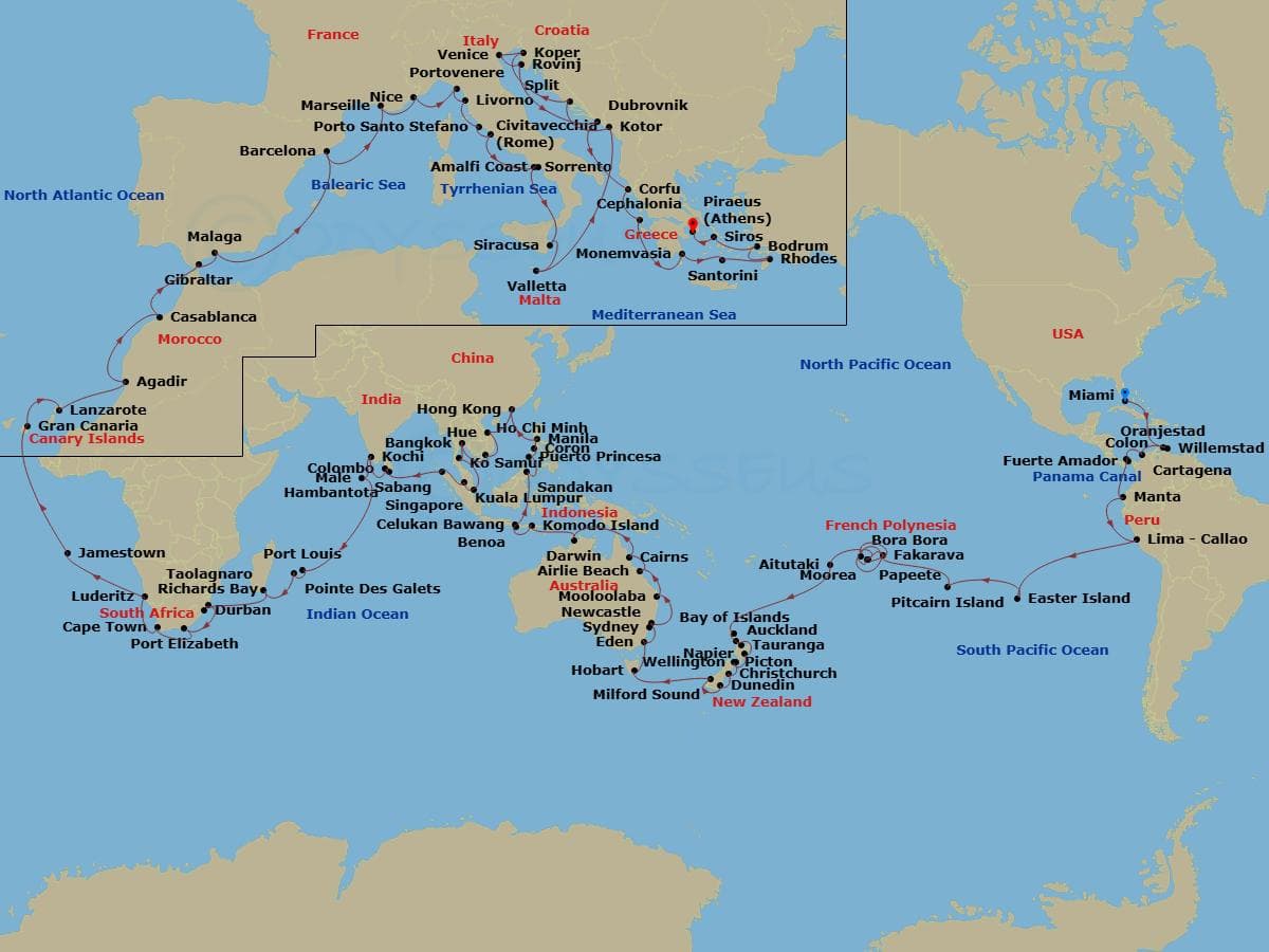Cruise Itinerary Map
