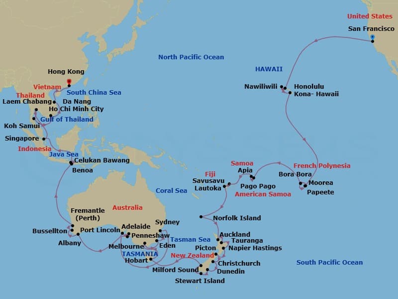 Cruise Itinerary Map