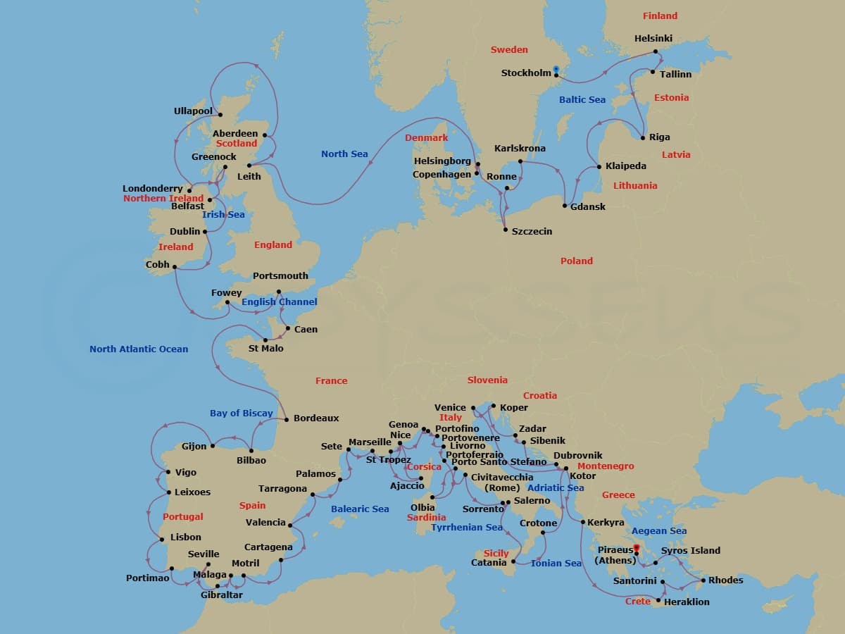 Cruise Itinerary Map