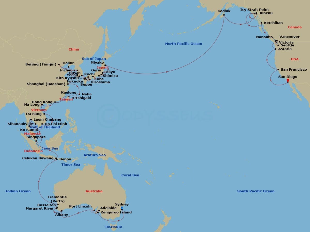 Cruise Itinerary Map