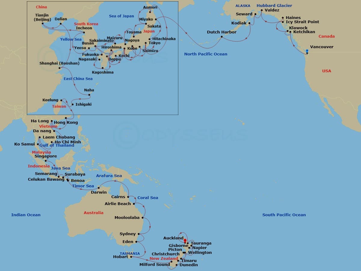 Cruise Itinerary Map