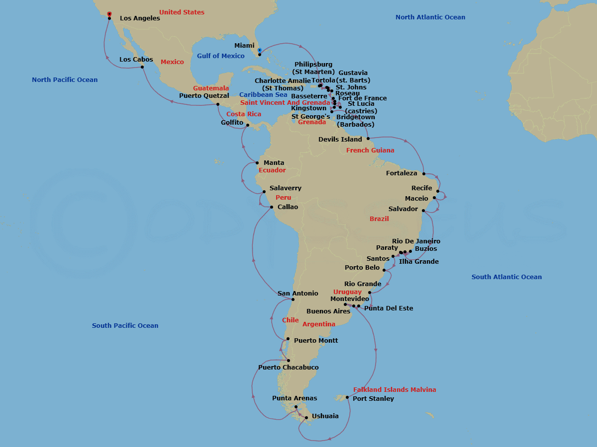 Cruise Itinerary Map