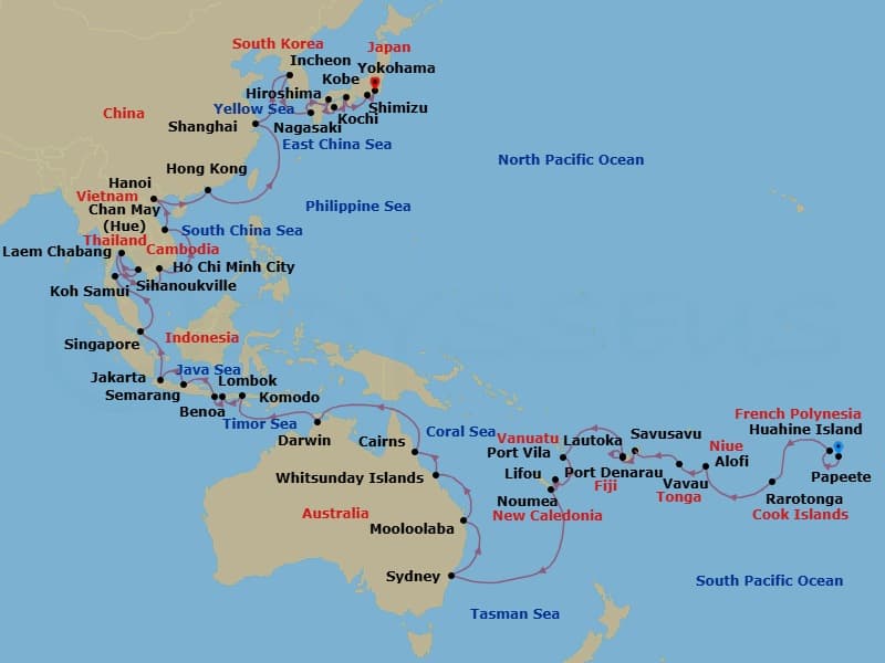 Cruise Itinerary Map