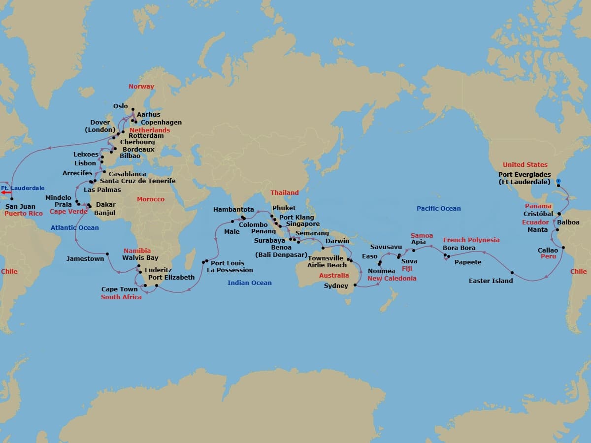Cruise Itinerary Map