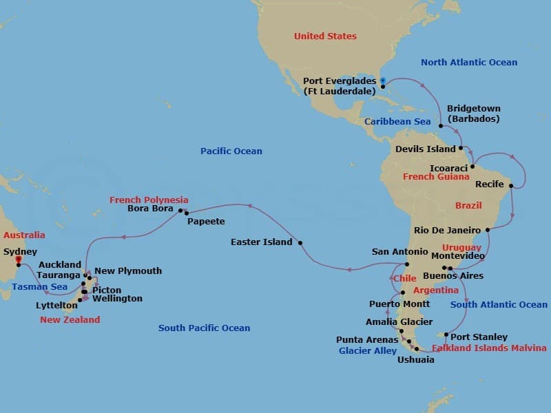 Cruise Itinerary Map