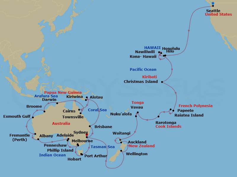 Cruise Itinerary Map