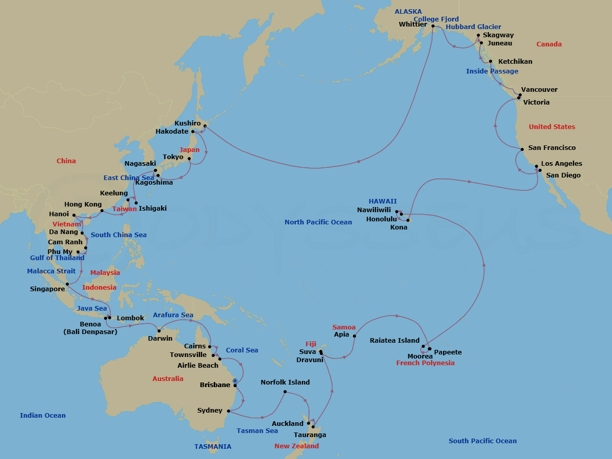 Cruise Itinerary Map