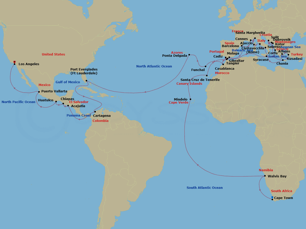 Cruise Itinerary Map