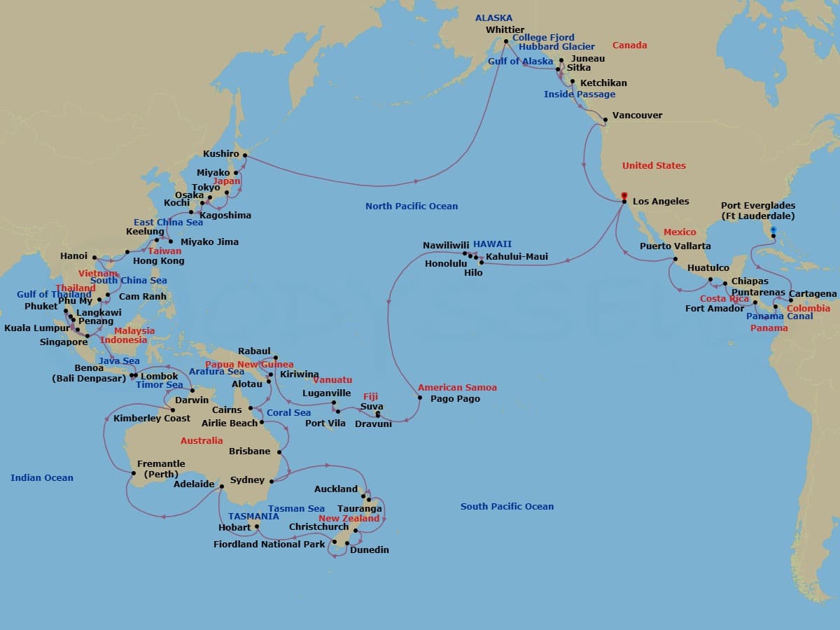 Cruise Itinerary Map
