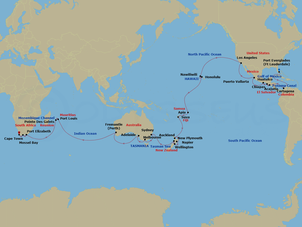 Cruise Itinerary Map