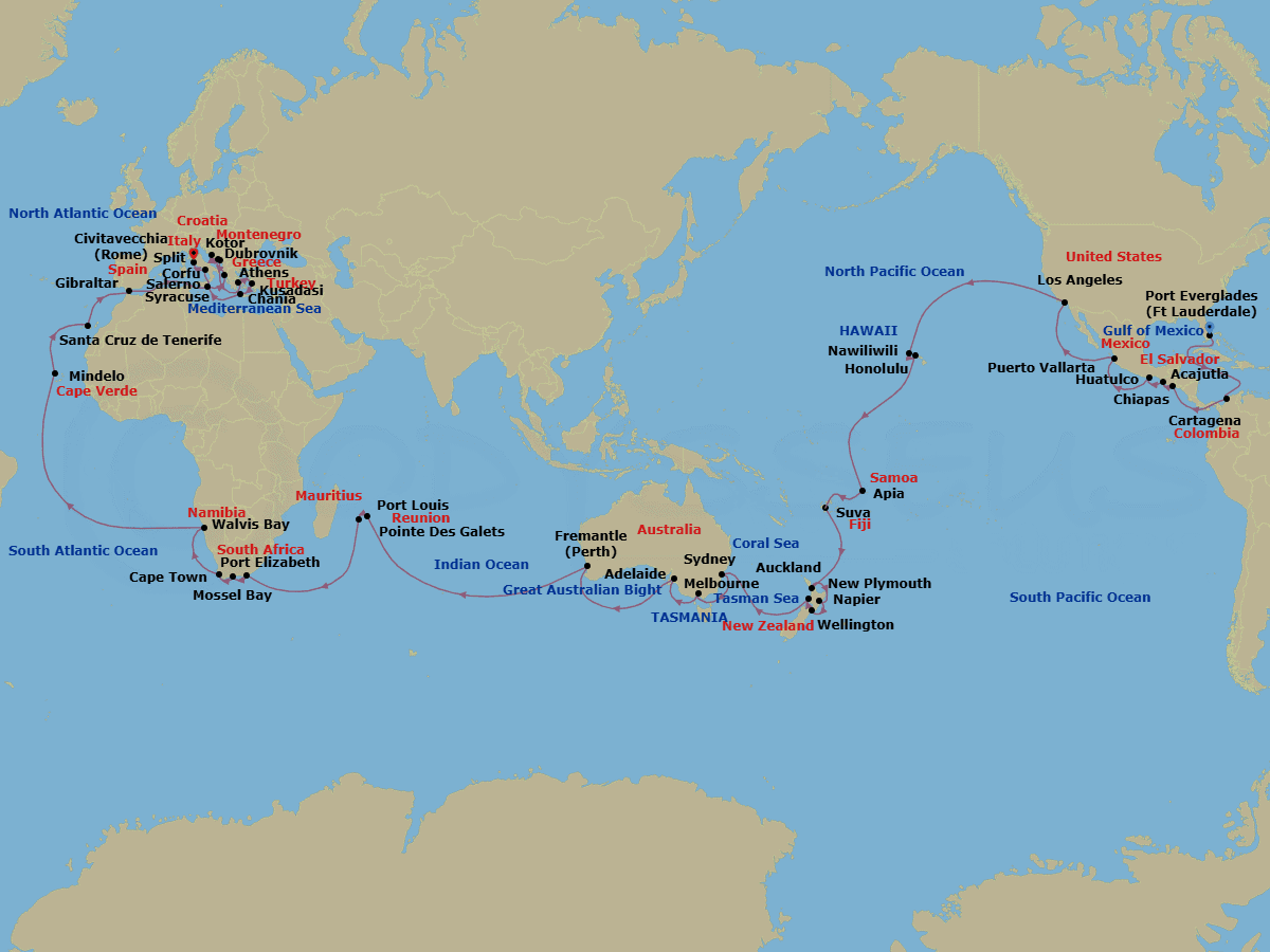Cruise Itinerary Map