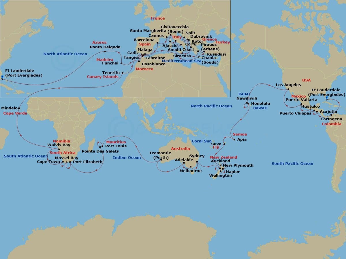 Cruise Itinerary Map